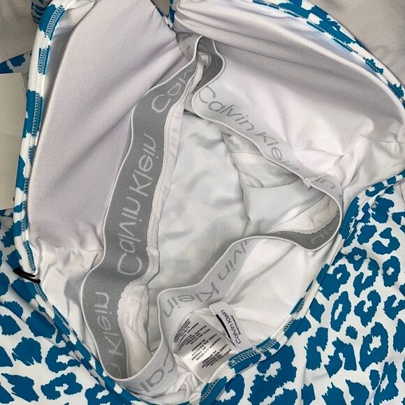 Calvin Klein Womens V-wire Bandeau Halter Tankini Top & High-Waist Bikini Bottom - Picture 8 of 10